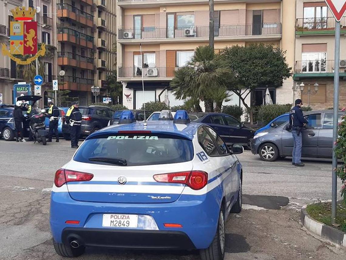 Un posto di blocco della Polizia