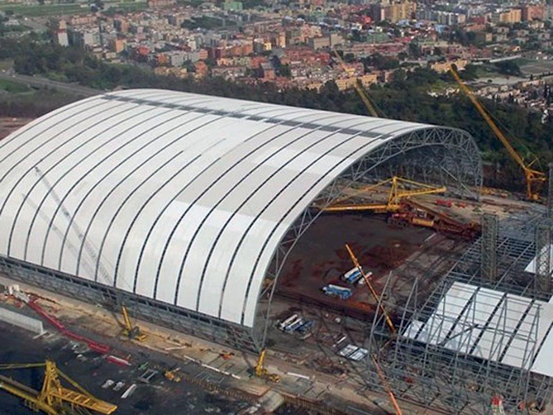 Copertura dei parchi minerali all'ex Ilva
