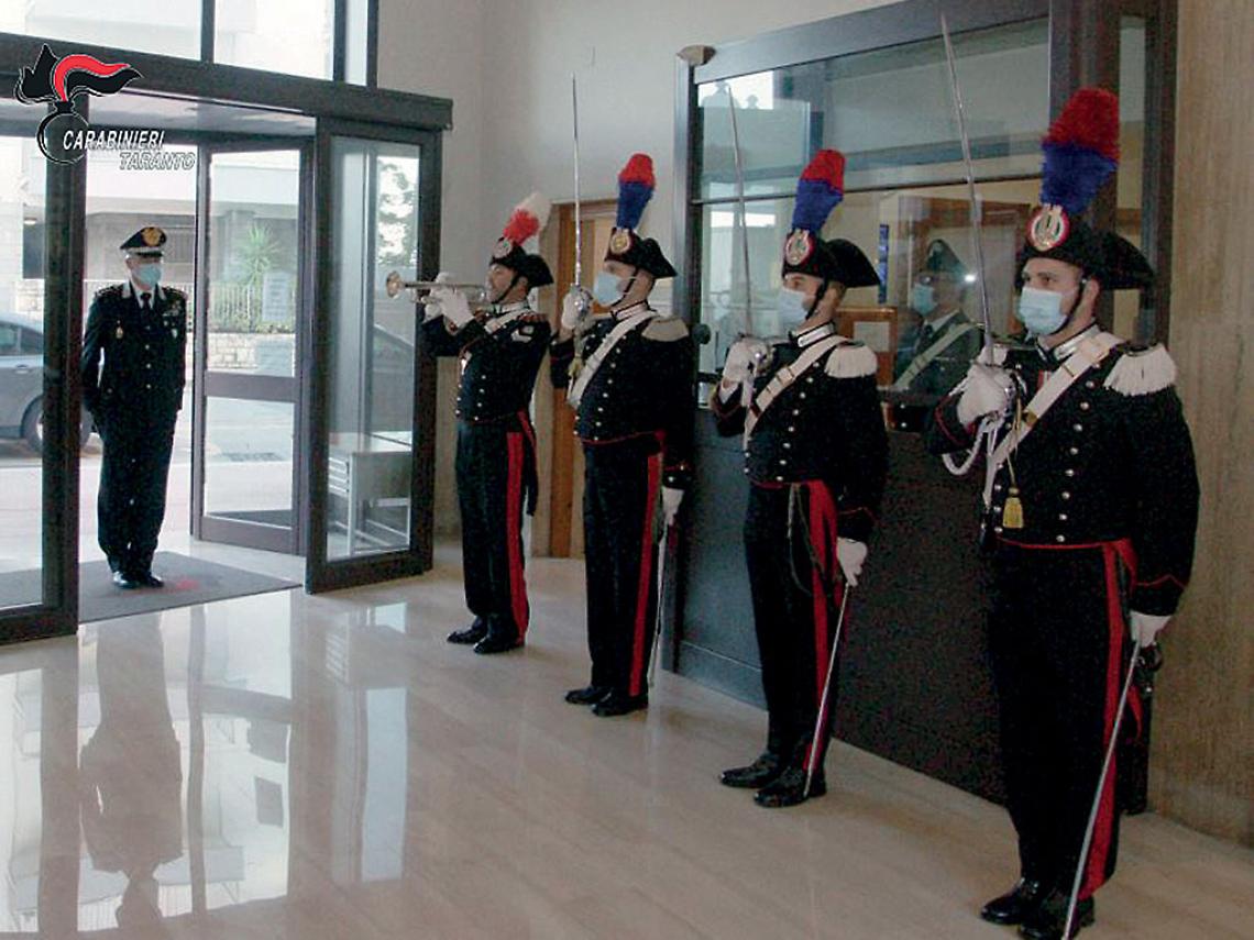 Il gen. Mezzavilla in visita al Comando provinciale dei Carabinieri di Taranto