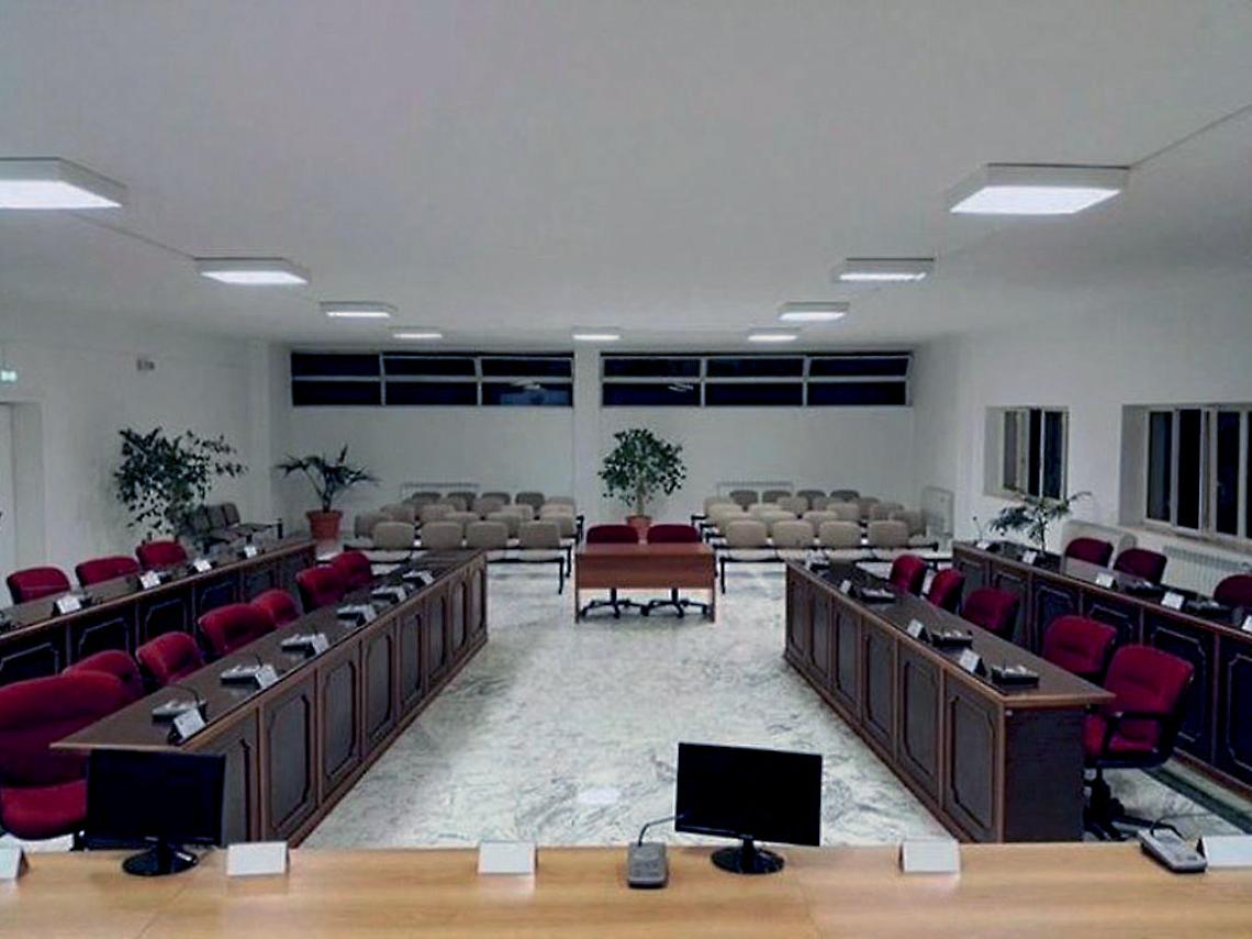 L'aula del consiglio comunale di Grottaglie