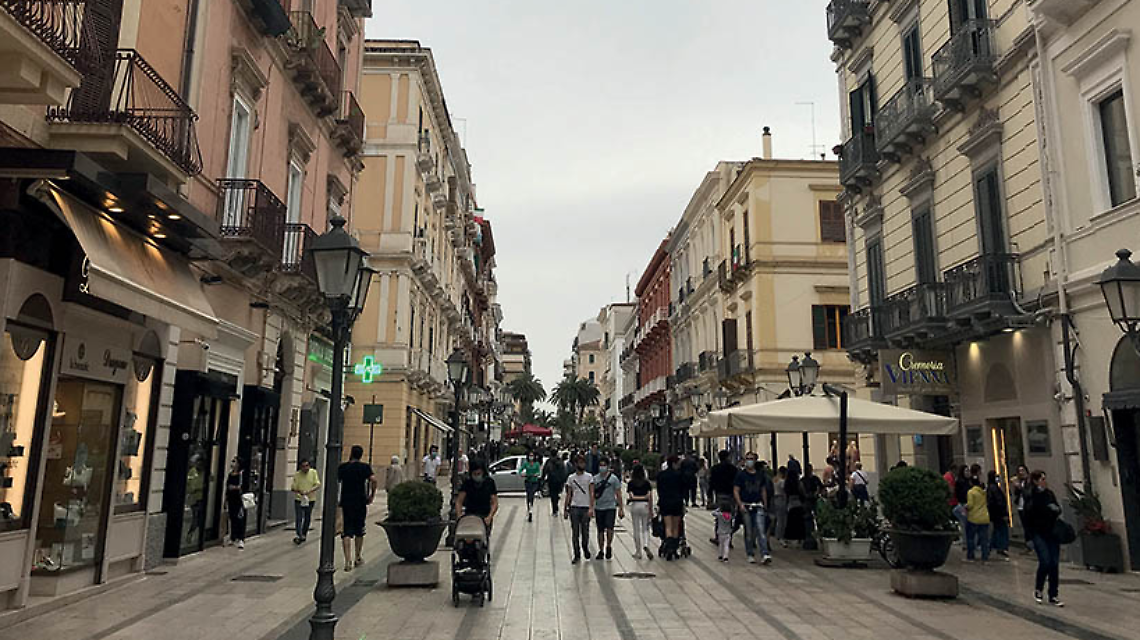 Taranto, via D'Aquino (foto d'archivio)