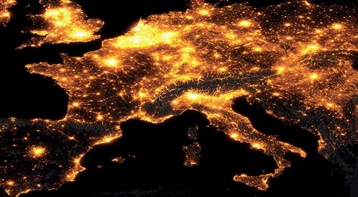 L'Europa vista da un satellite