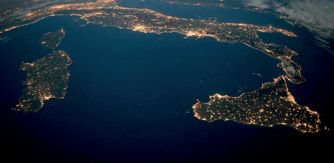 Il Mezzogiorno d'Italia visto dall'alto