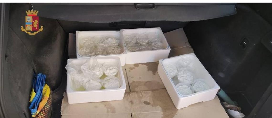 La ricotta sequestrata dalla Polizia