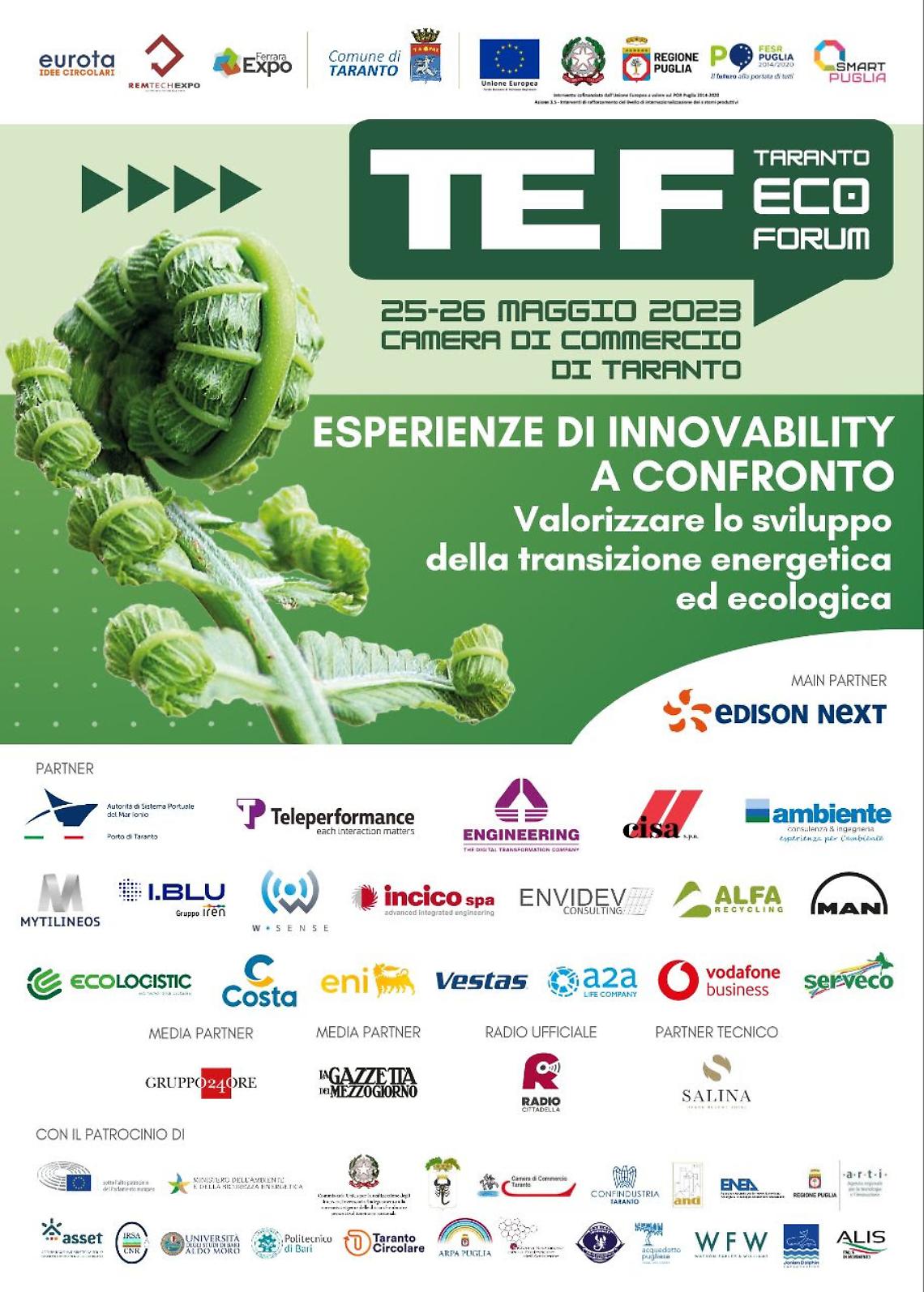 La prima edizione di Taranto Eco Forum TEF