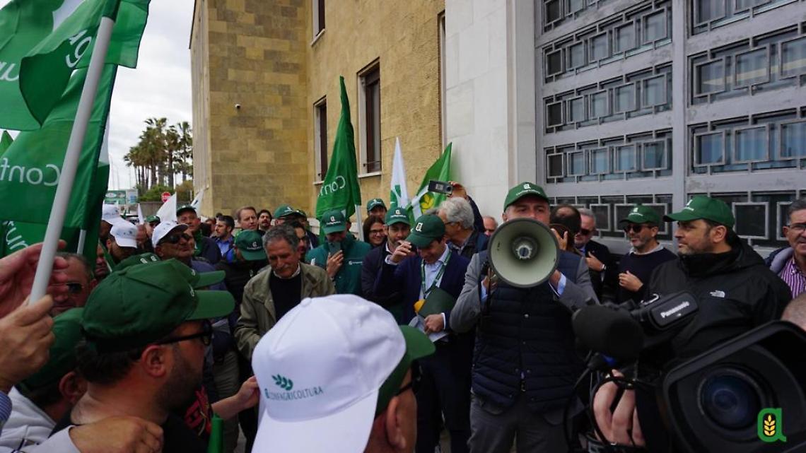 La manifestazione  di Confagricoltura