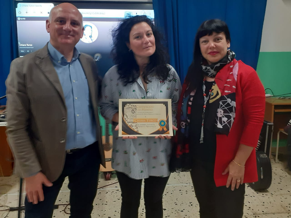 La premiazione della cantautrice di Torricella, Chiara TurcoChiara Turco 