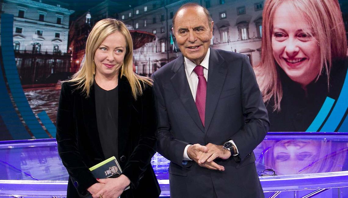 Bruno Vespa e Giorgia Meloni