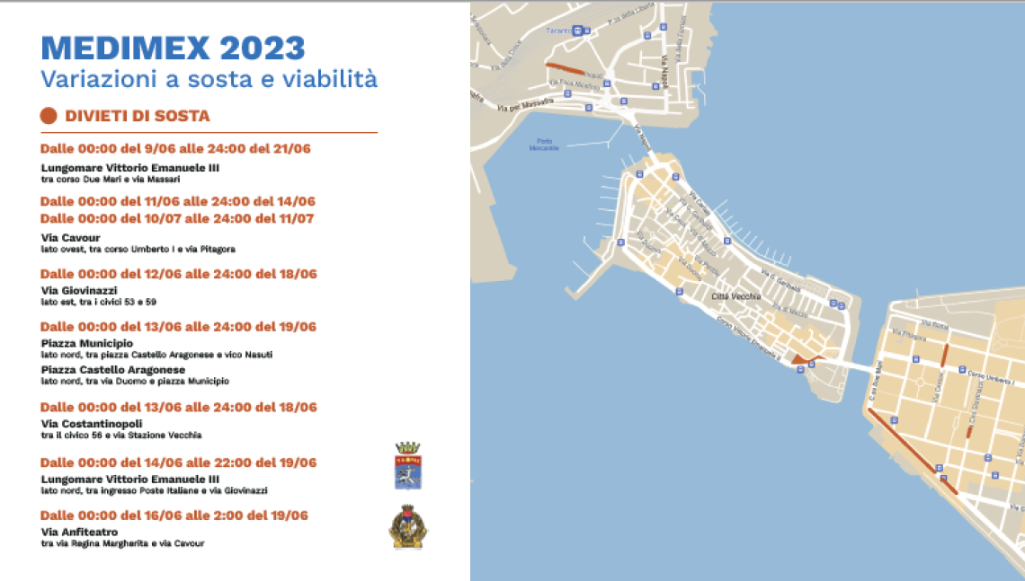 Le variazioni alla viabilità per Medimex