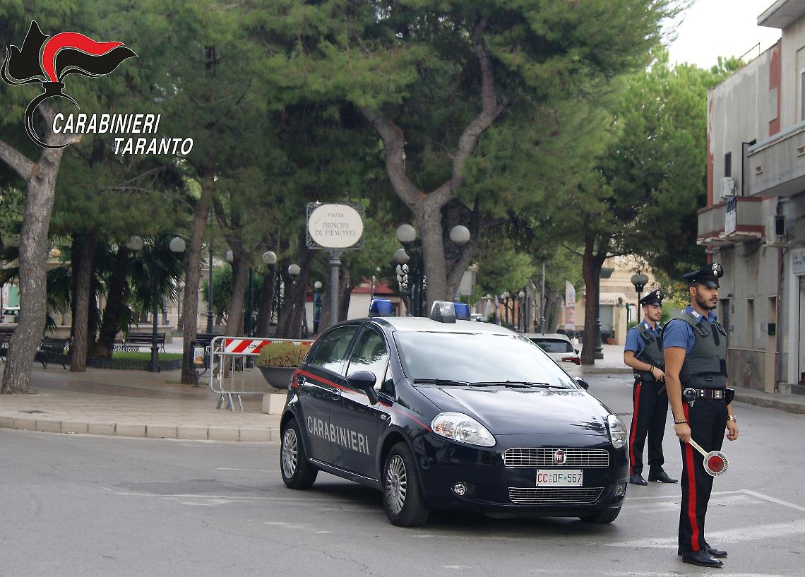 Un posto di blocco dei carabinieri