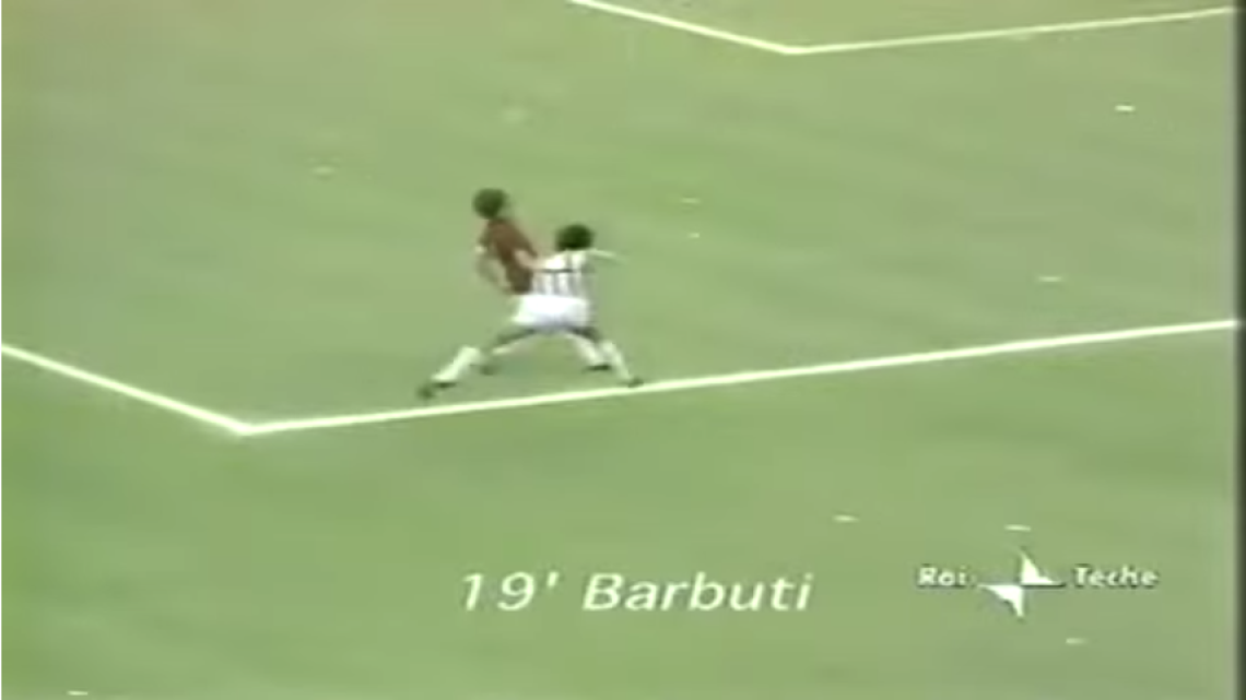 Barbuti contrastato da Baresi