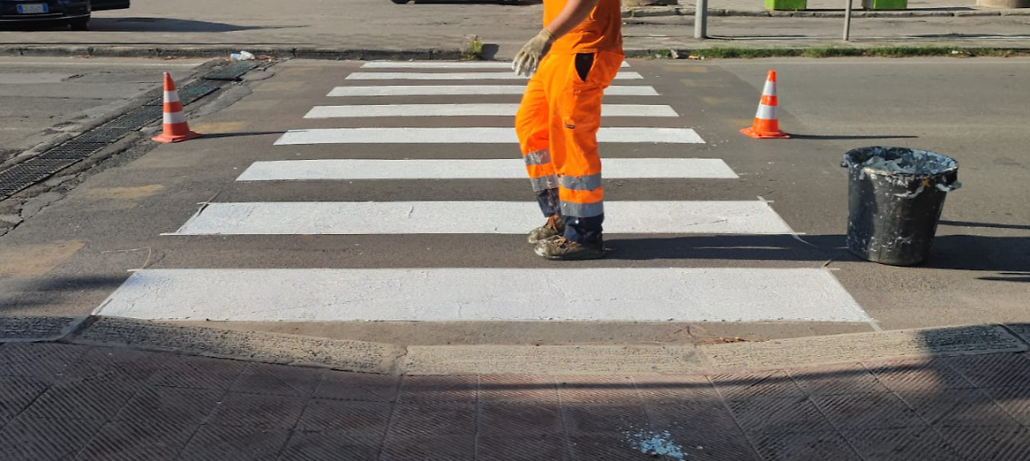 Lavori di manutenzione stradale in viale Europa