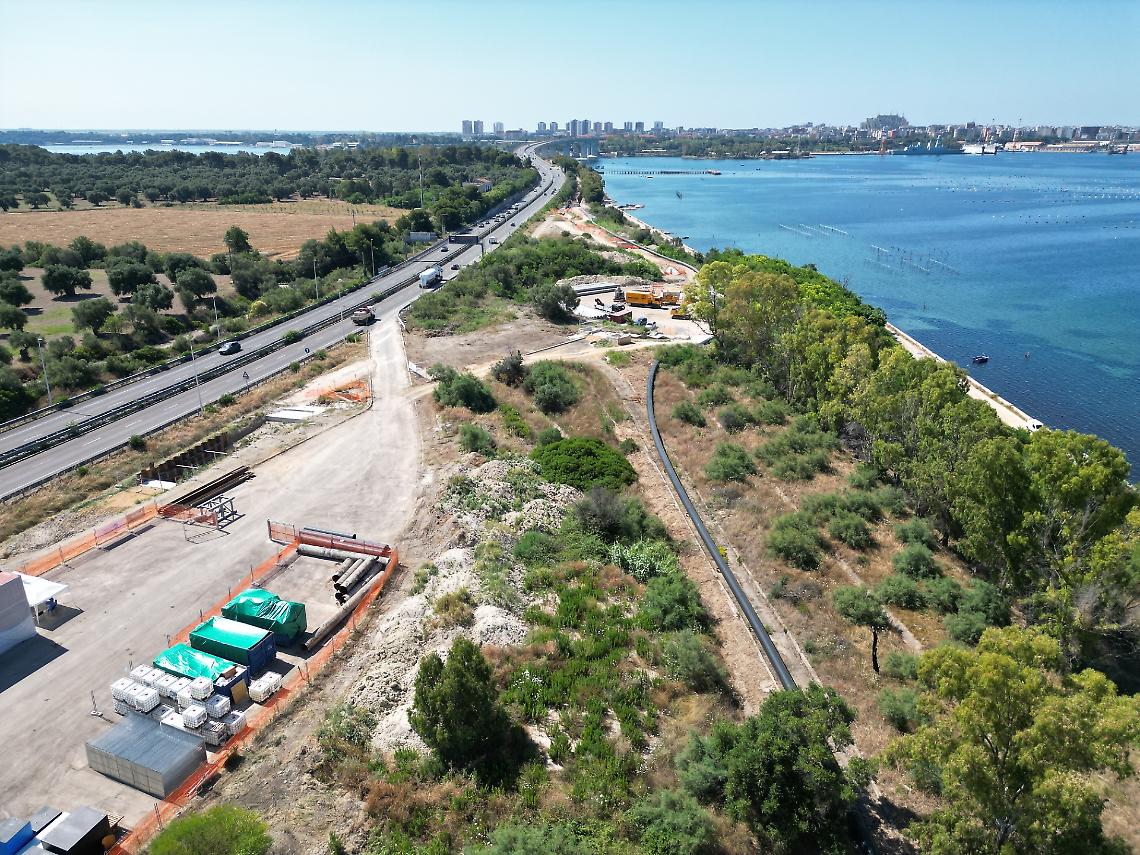 Lavori di rigenerazione delle condotte dalla Paolo VI fino al Ponte Punta Penna