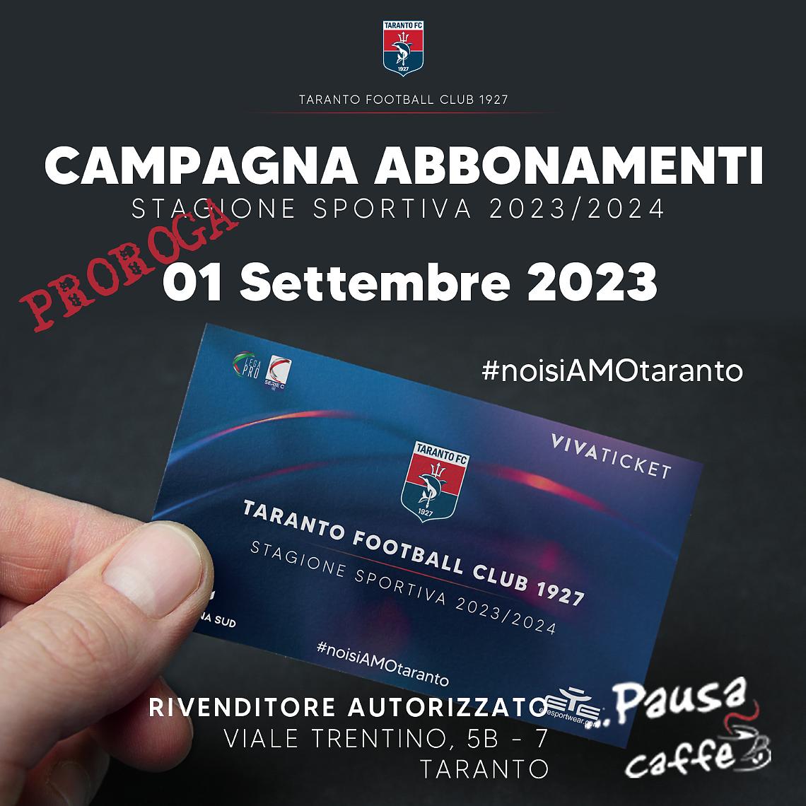Prorogata la campagna abbonamenti