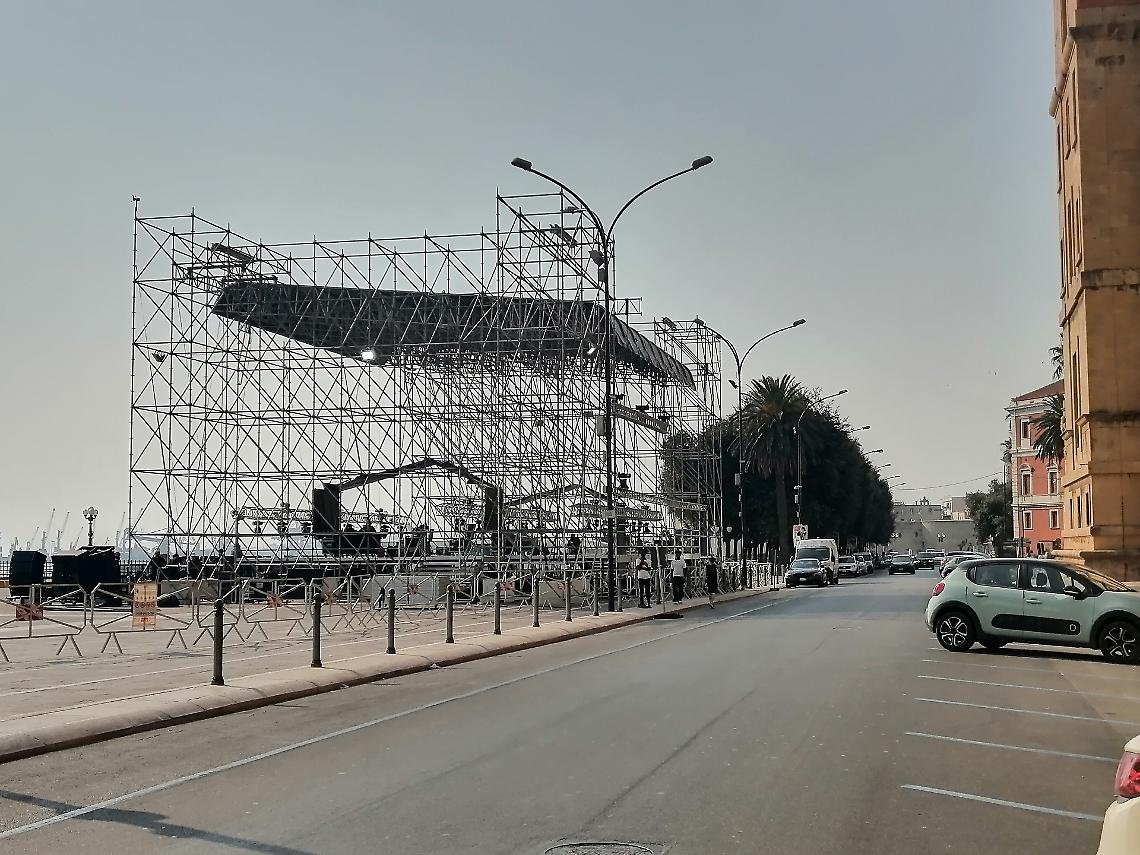 Palco sulla Rotonda del Lungomare