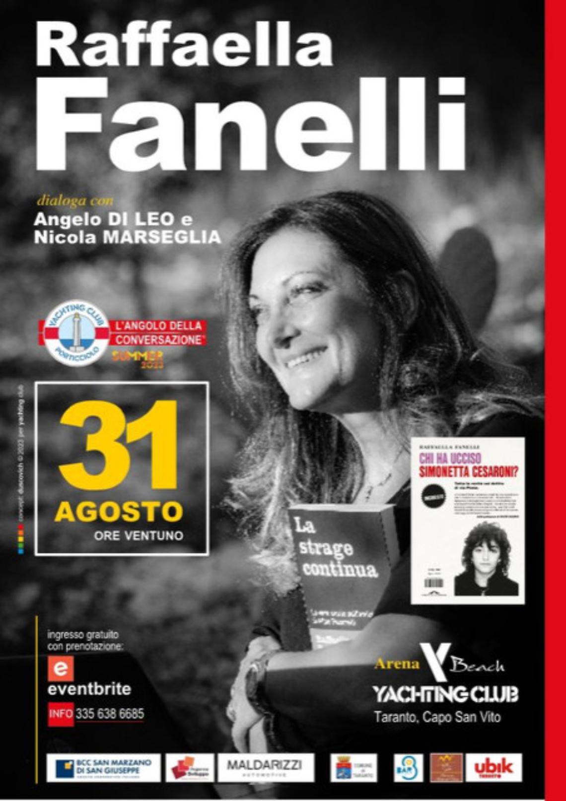 La  scrittrice di origini tarantine Raffaella Fanelli 