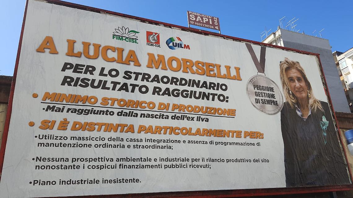 Manifesto sindacati contro Morselli