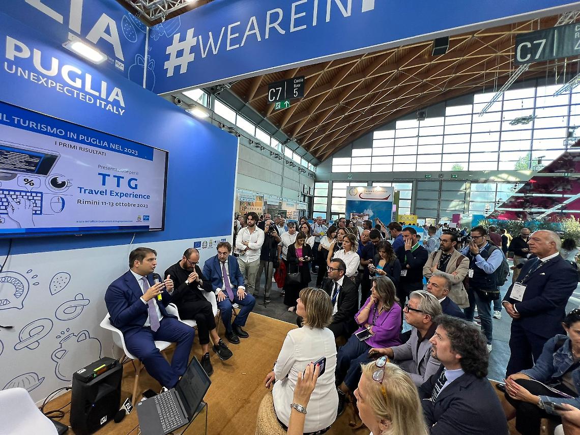 La crescita del turismo in Puglia nei primi 8 mesi del 2023 presentati alla Fiera TTG di Rimini