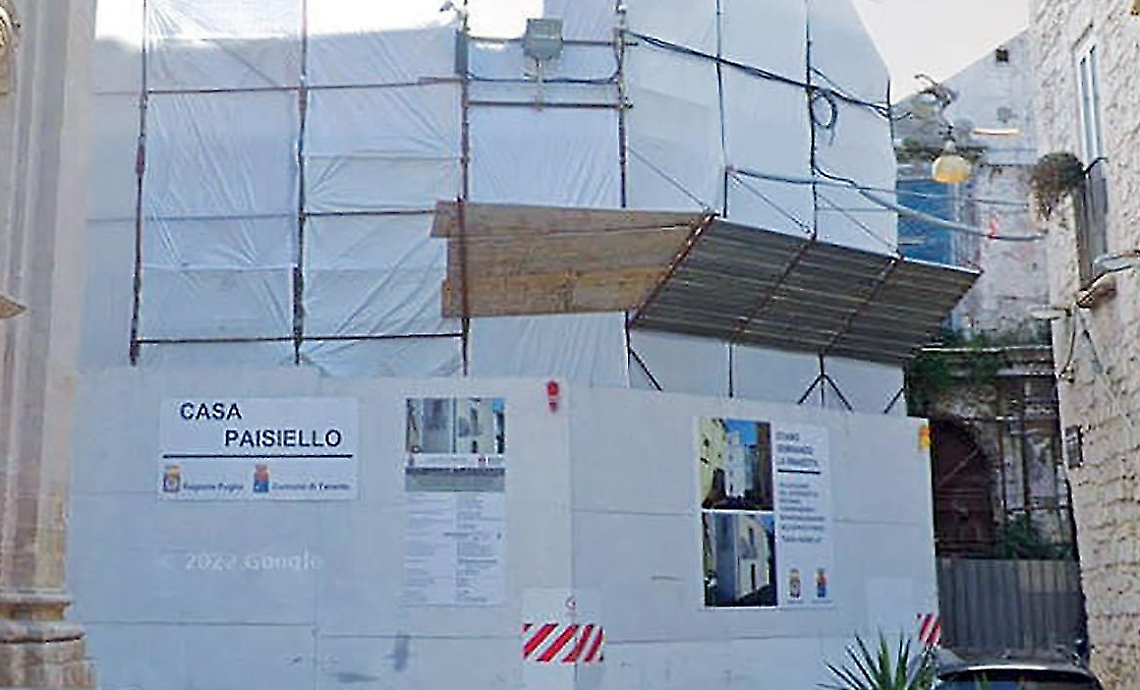 Casa Paisiello, il cantiere