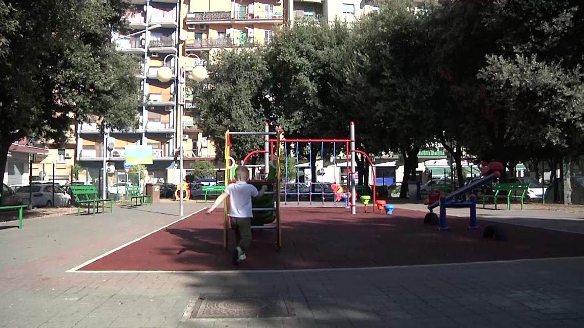 L'area giochi di piazza Pio XII