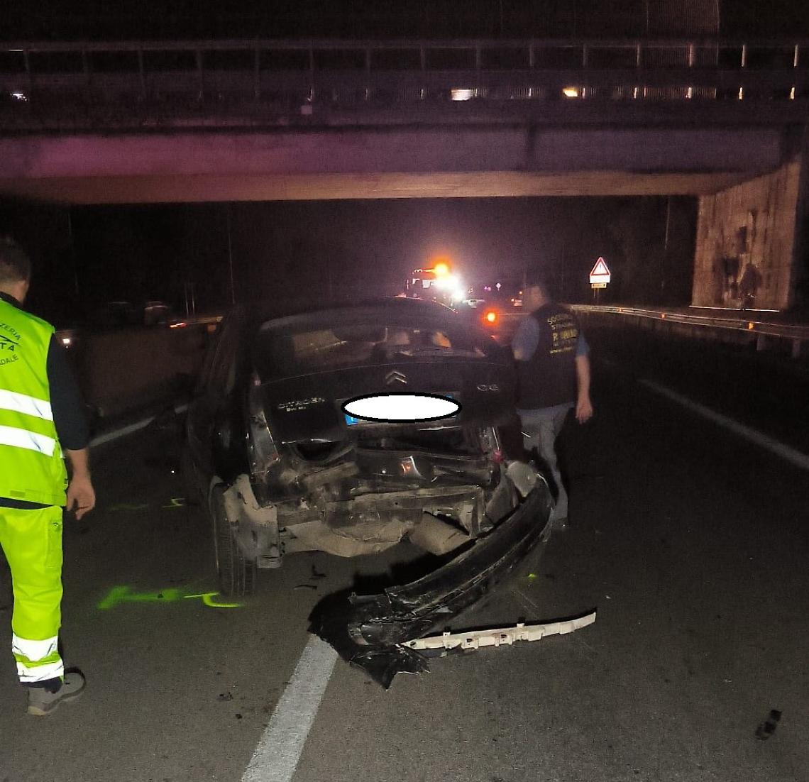 Il luogo dell'incidente - foto Francesco Manfuso