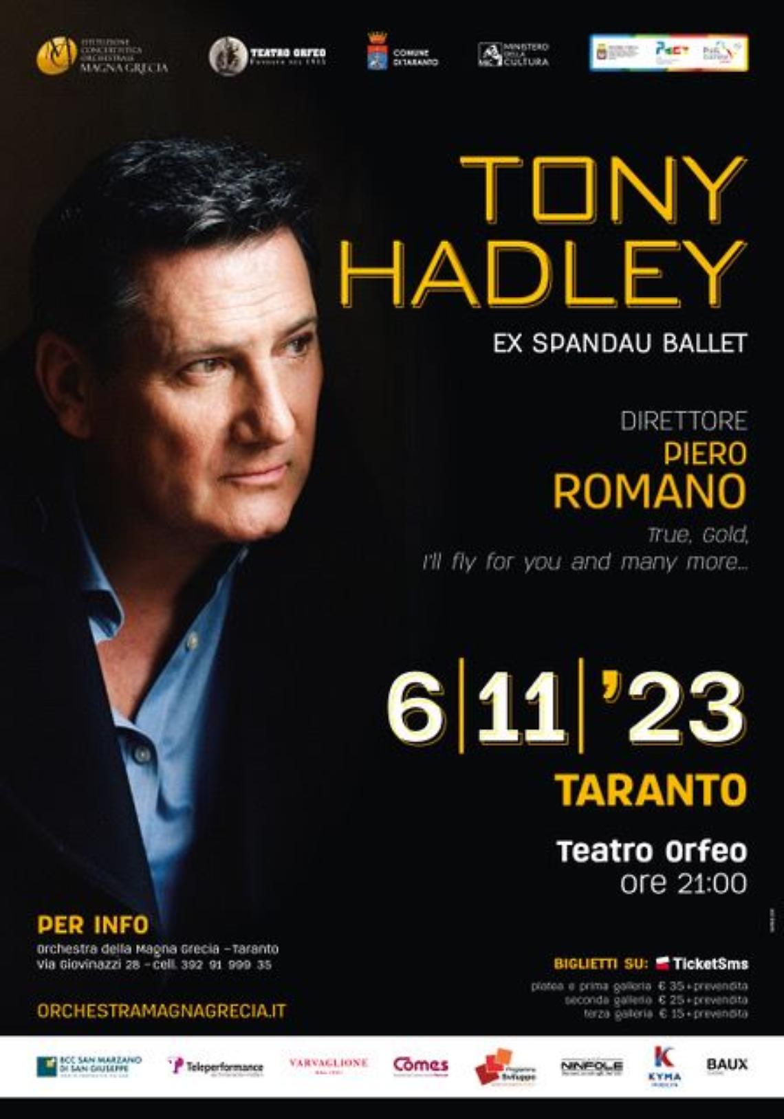 Tony Hadley  al Teatro Orfeo 