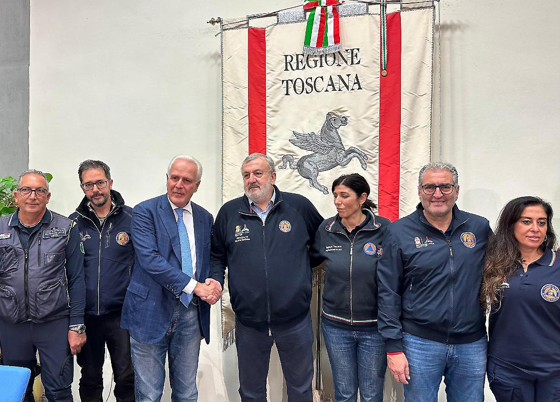 Il Presidente pugliese Michele Emiliano dal presidente della Regione Toscana Eugenio Giani 