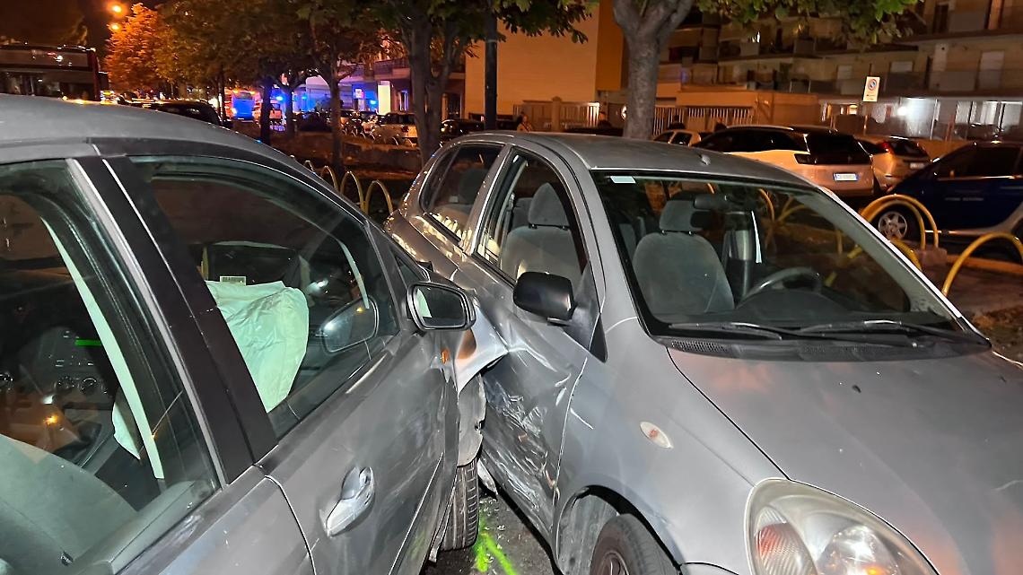 Due delle auto coinvolte nell'incidente