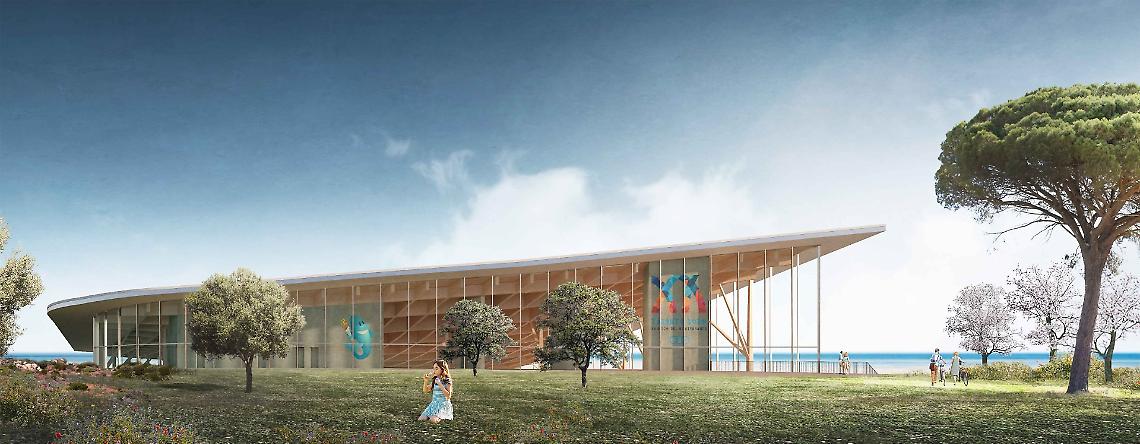 Uno dei rendering dello Stadio del Nuoto
