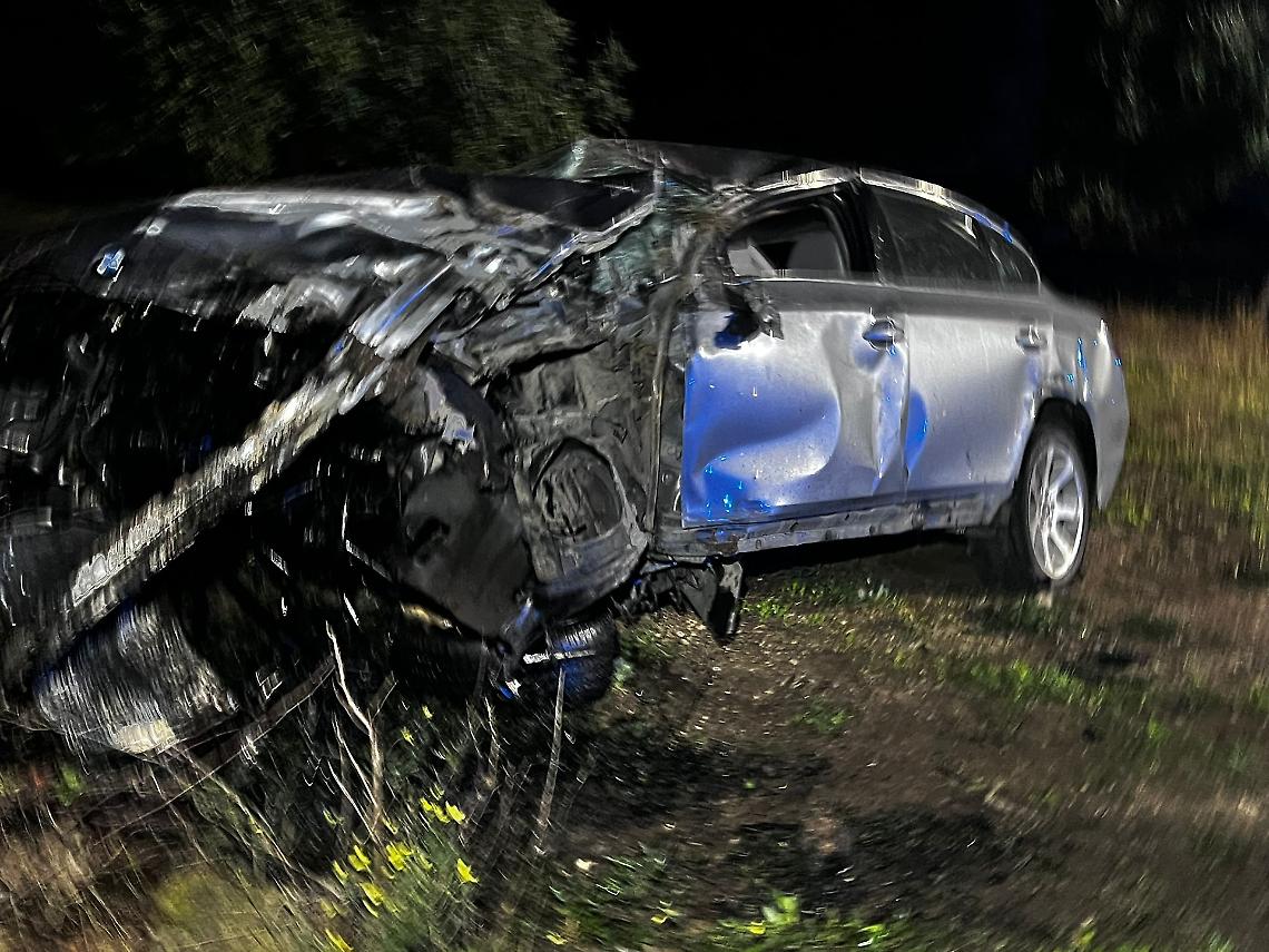 Incidente nella notte sulla Provinciale 107 - foto di Francesco Manfuso