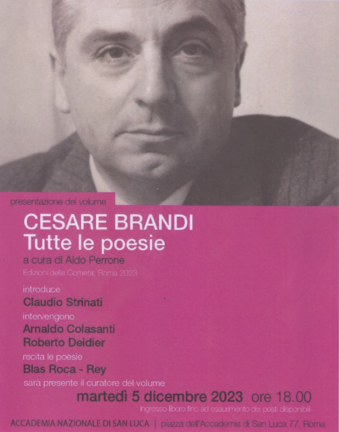 La locandina dell'evento