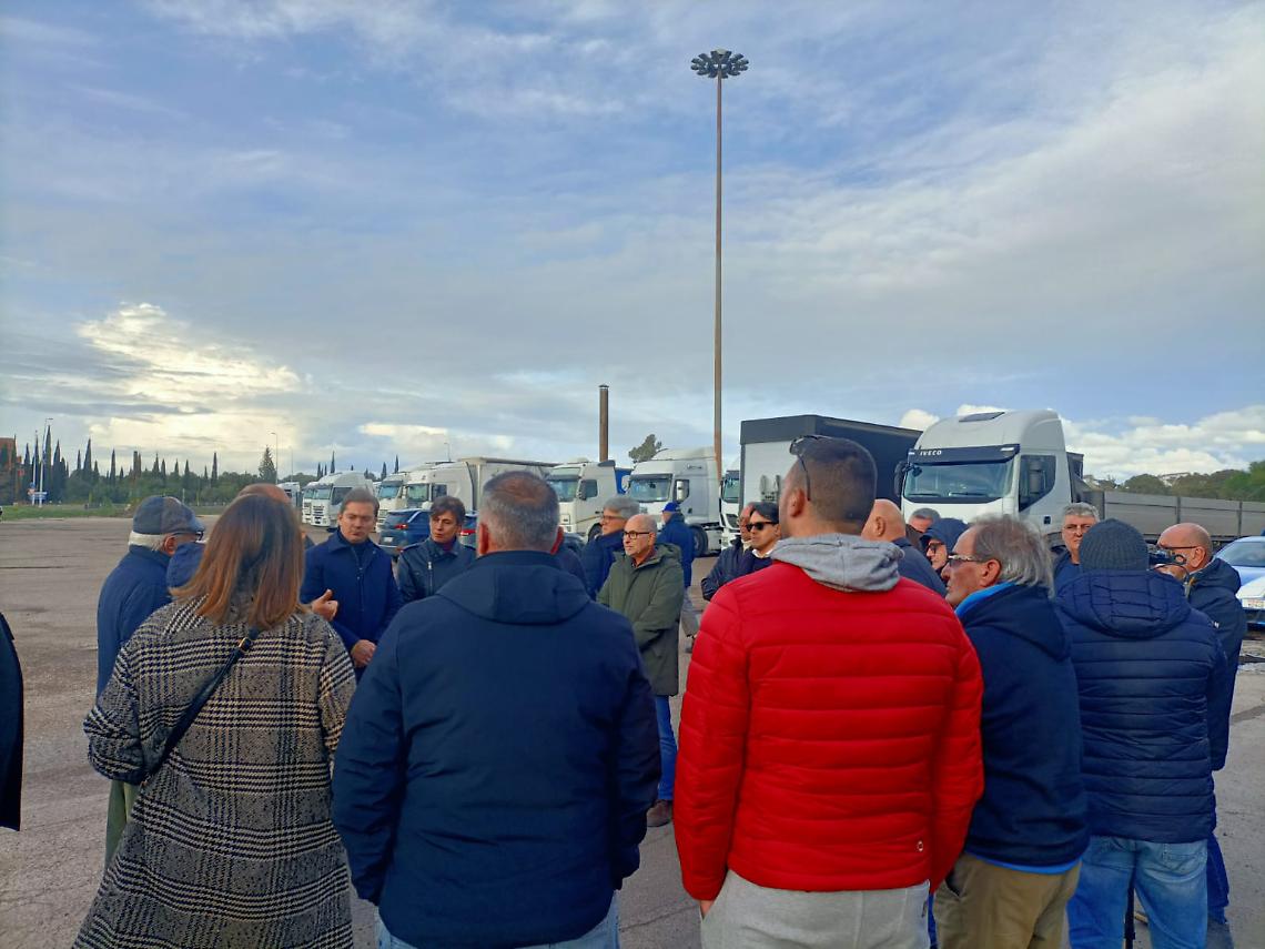 La protesta dell'autotrasporto