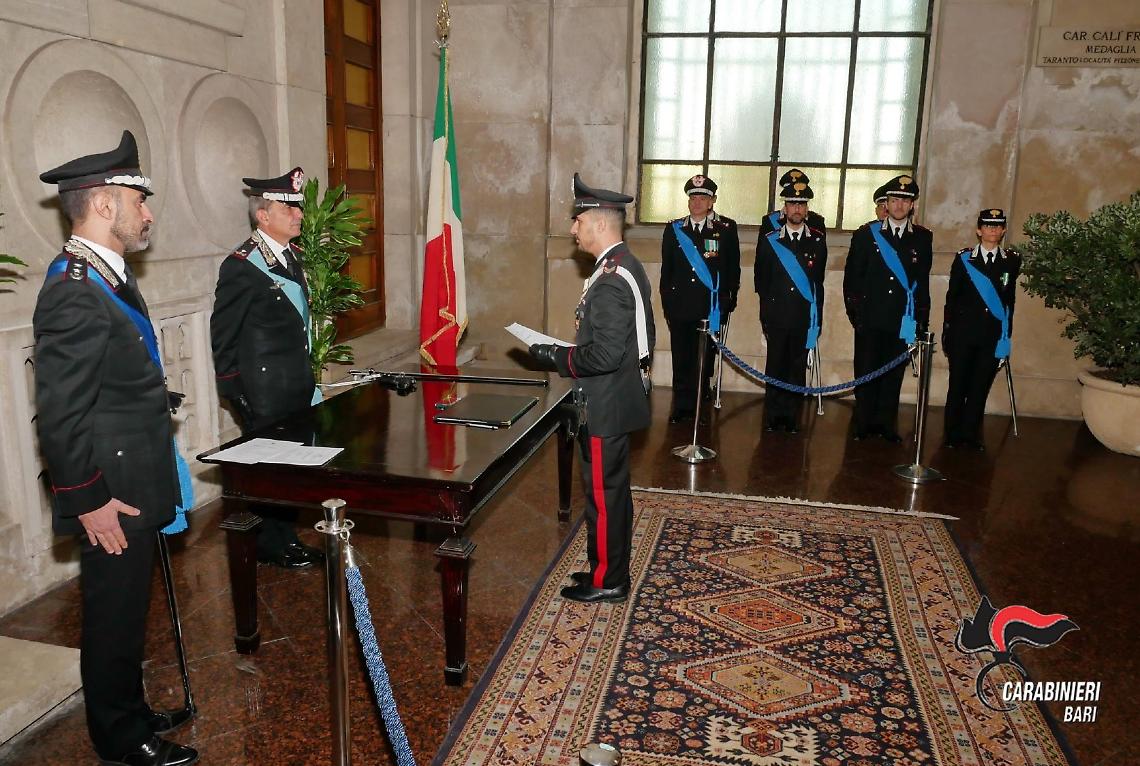 Carabinieri, la cerimonia di giuramento di 67 vicebrigadieri