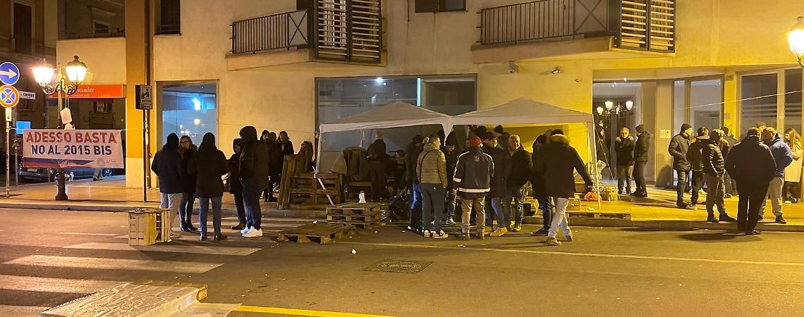 La protesta dell'indotto
