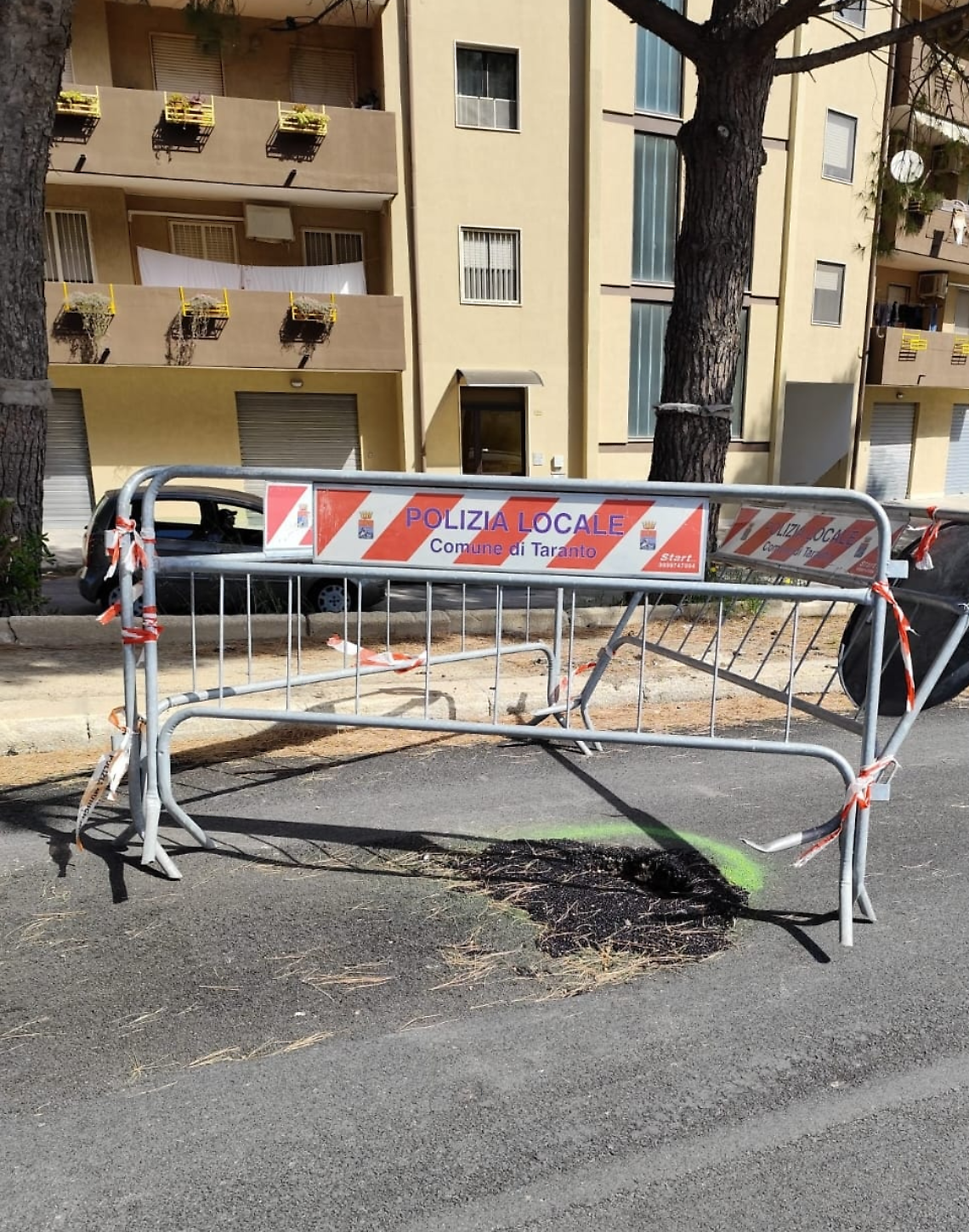 Transenne della Polizia locale per interdire alcune zone di Taranto 2