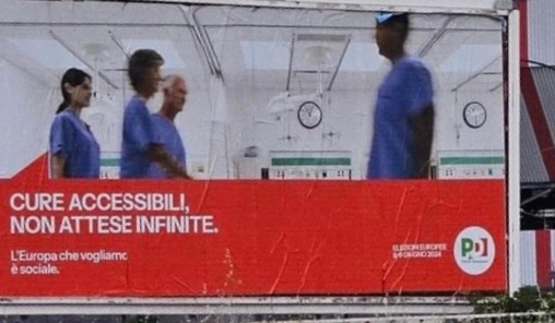 Il manifesto del Pd finisce sotto accusa