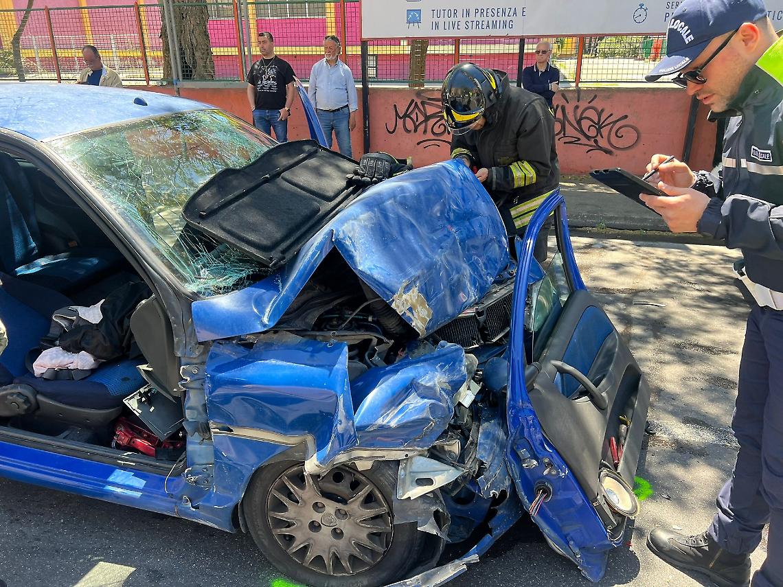 La Lancia Y rimasta coinvolta nell'incidente
