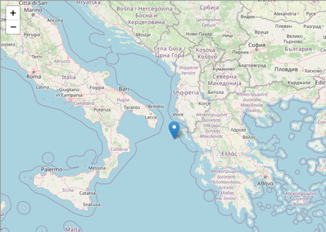 Scossa di terremoto in mar jonio