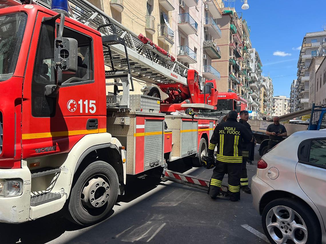 L'intervento dei Vigili del Fuoco