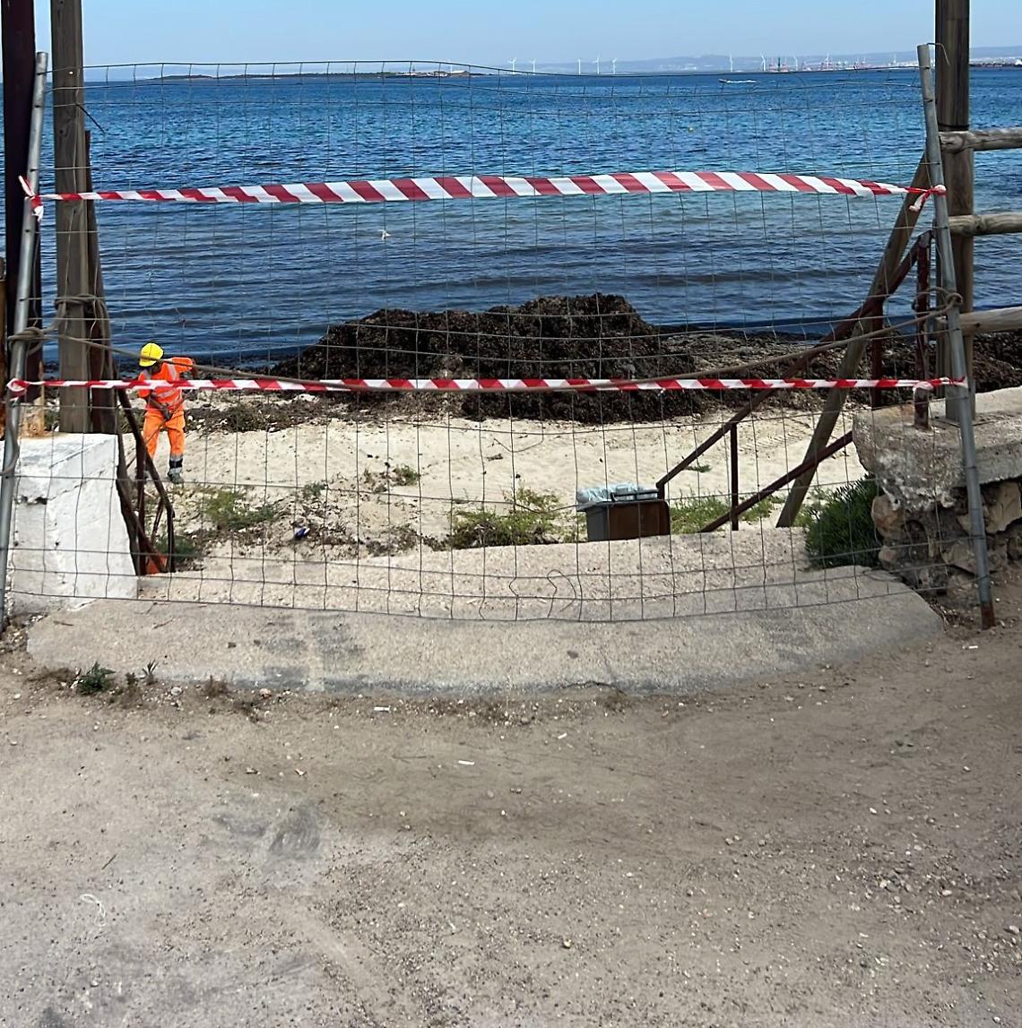 La rimozione della posidonia