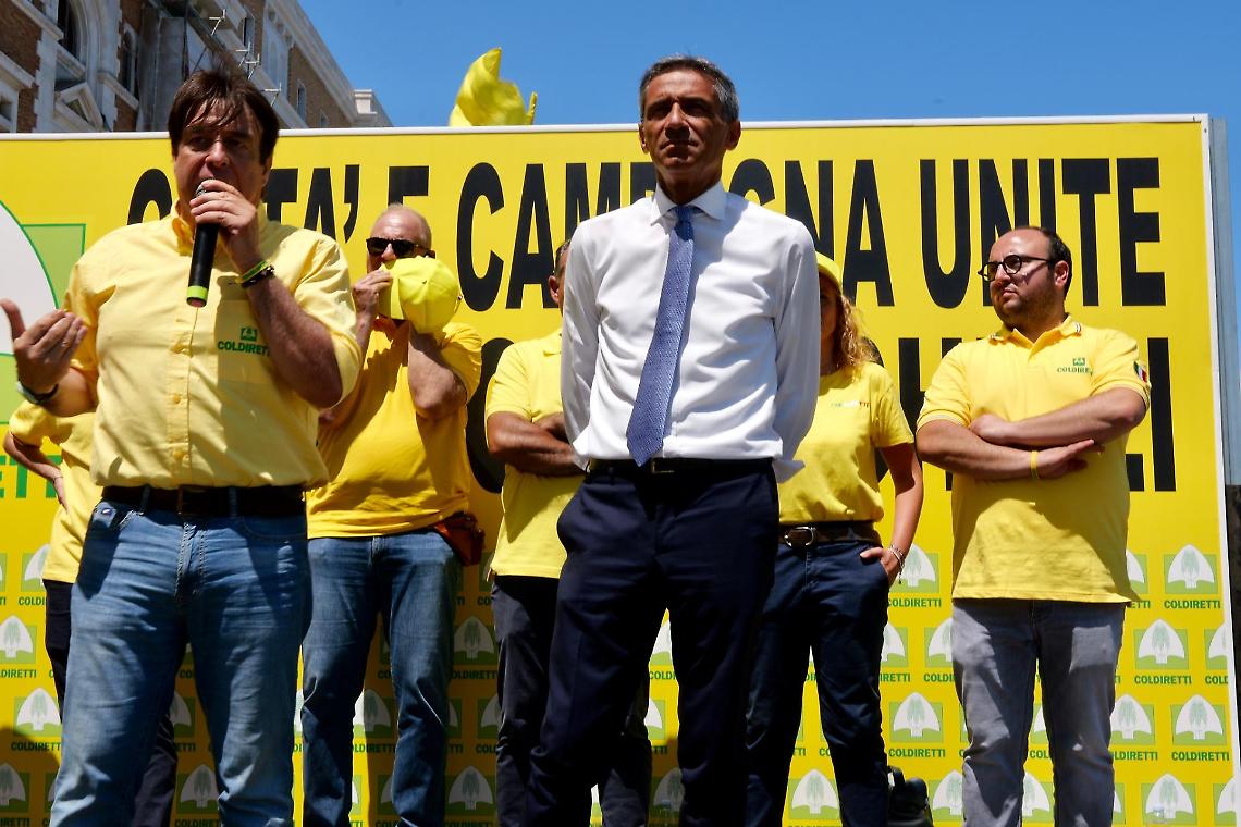 Donato Pentassuglia alla manifestazione della Coldiretti Puglia a Bari