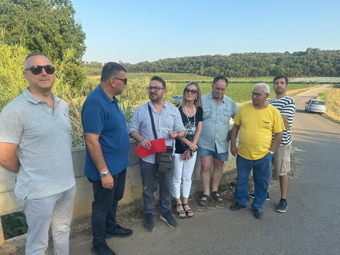 Il sopralluogo  in Contrada Gaudella