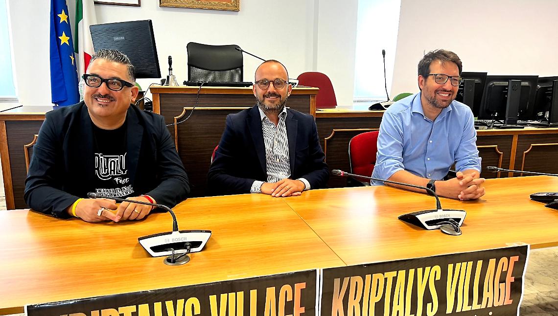 Un momento della conferenza stampa di presentazione del Kriptalys Fest