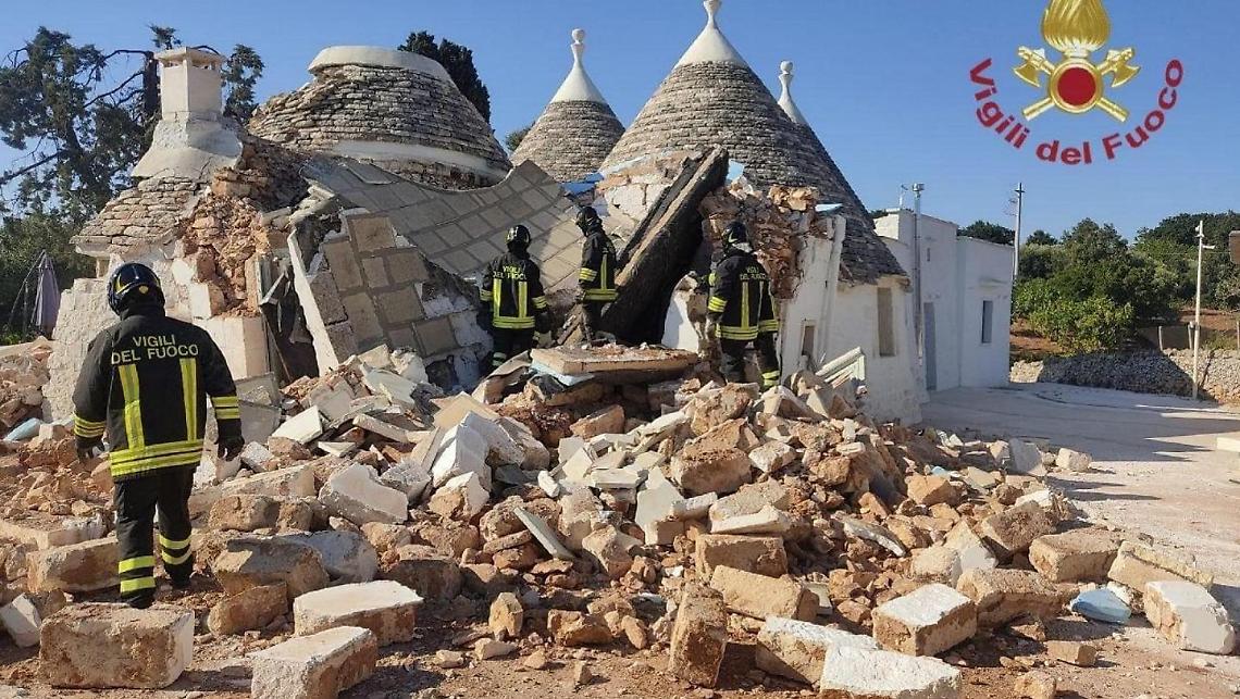 Esplosione in un trullo 