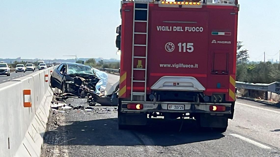 Il luogo dell'incidente sulla 106