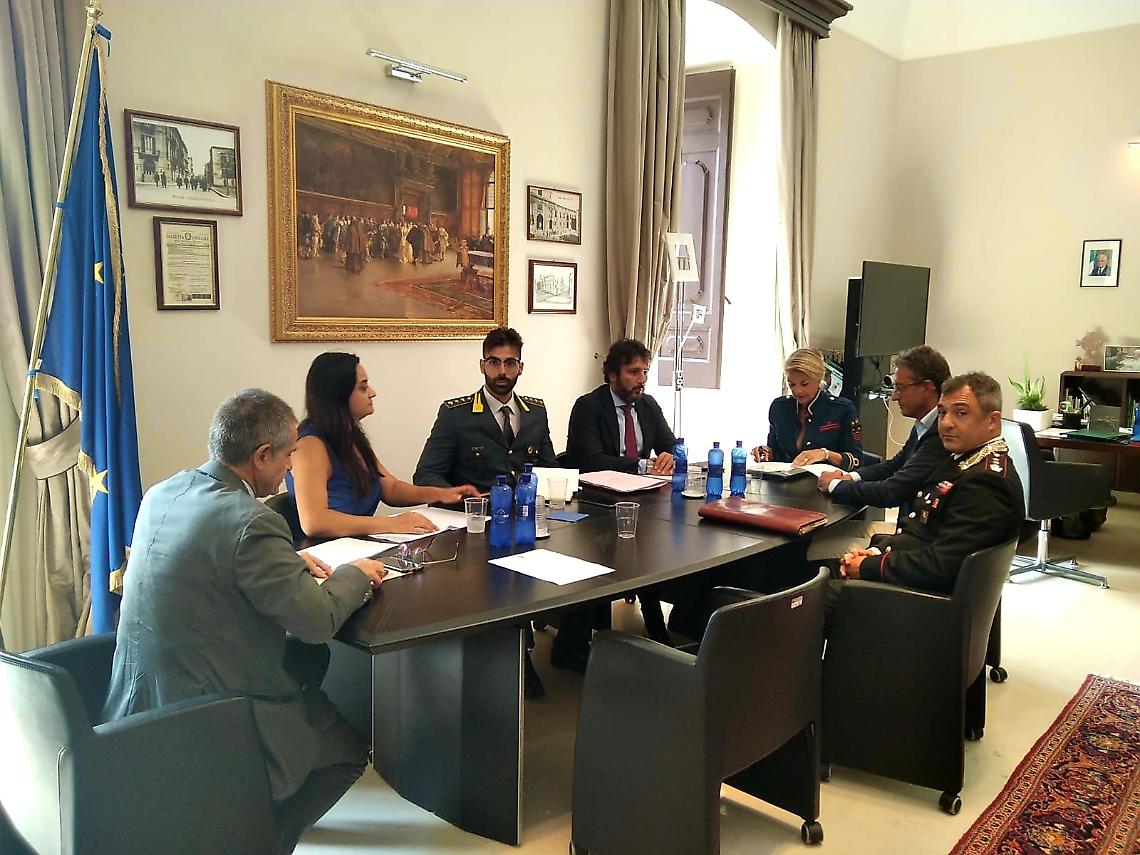 Il vertice in Prefettura Bat