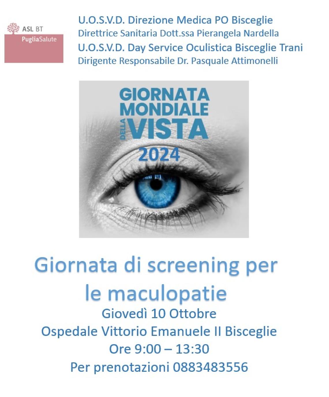 La giornata mondiale della Vista 2024 a Bisceglie
