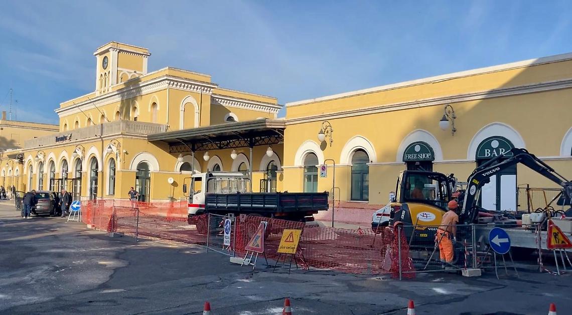 I lavori alla stazione