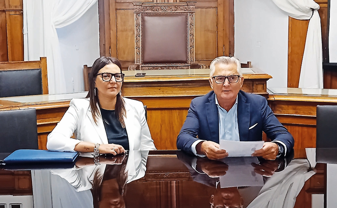 Sabrina Pontrelli, nuova consigliera di parità, con Goffredo Lo Muzio, vicepresidente della Provincia