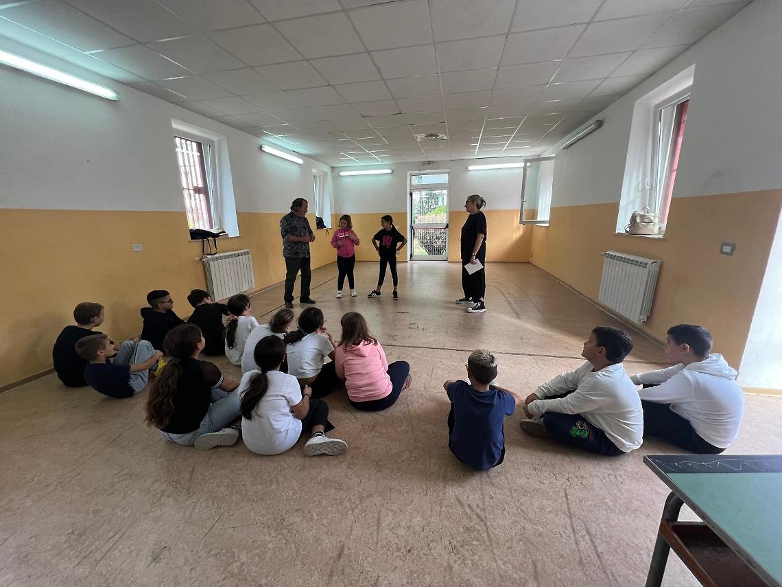 Un momento del laboratorio